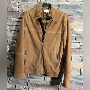 Reiss Suede Jacket Size Large Camel